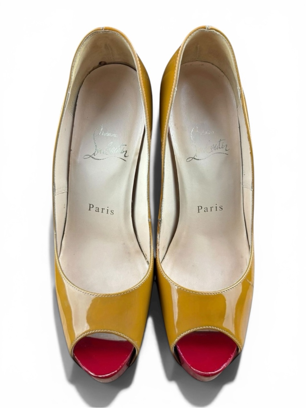 Christian Louboutin Patent Leather Peep Toe Pumps – - Picture 5 of 9